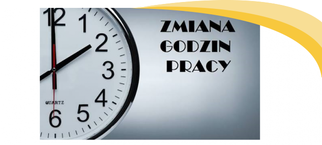 zmiana godzin pracy